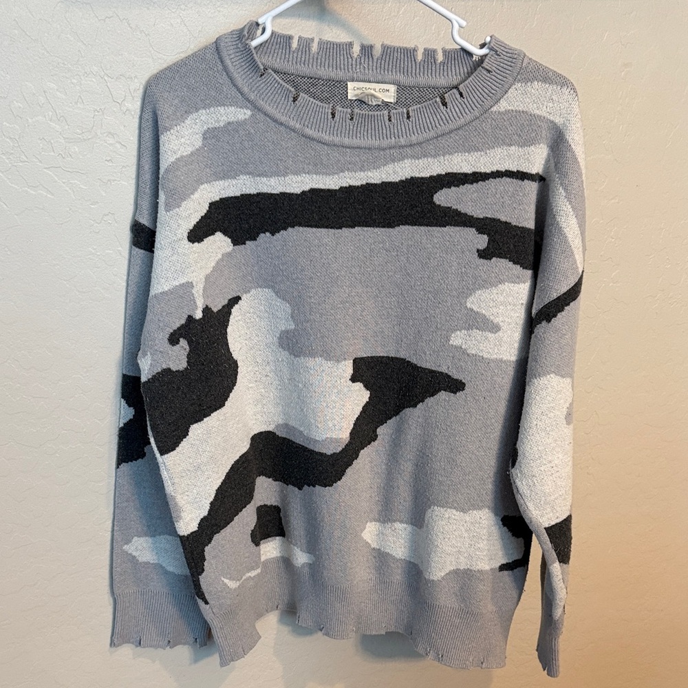Chic Soul Camo Sweater